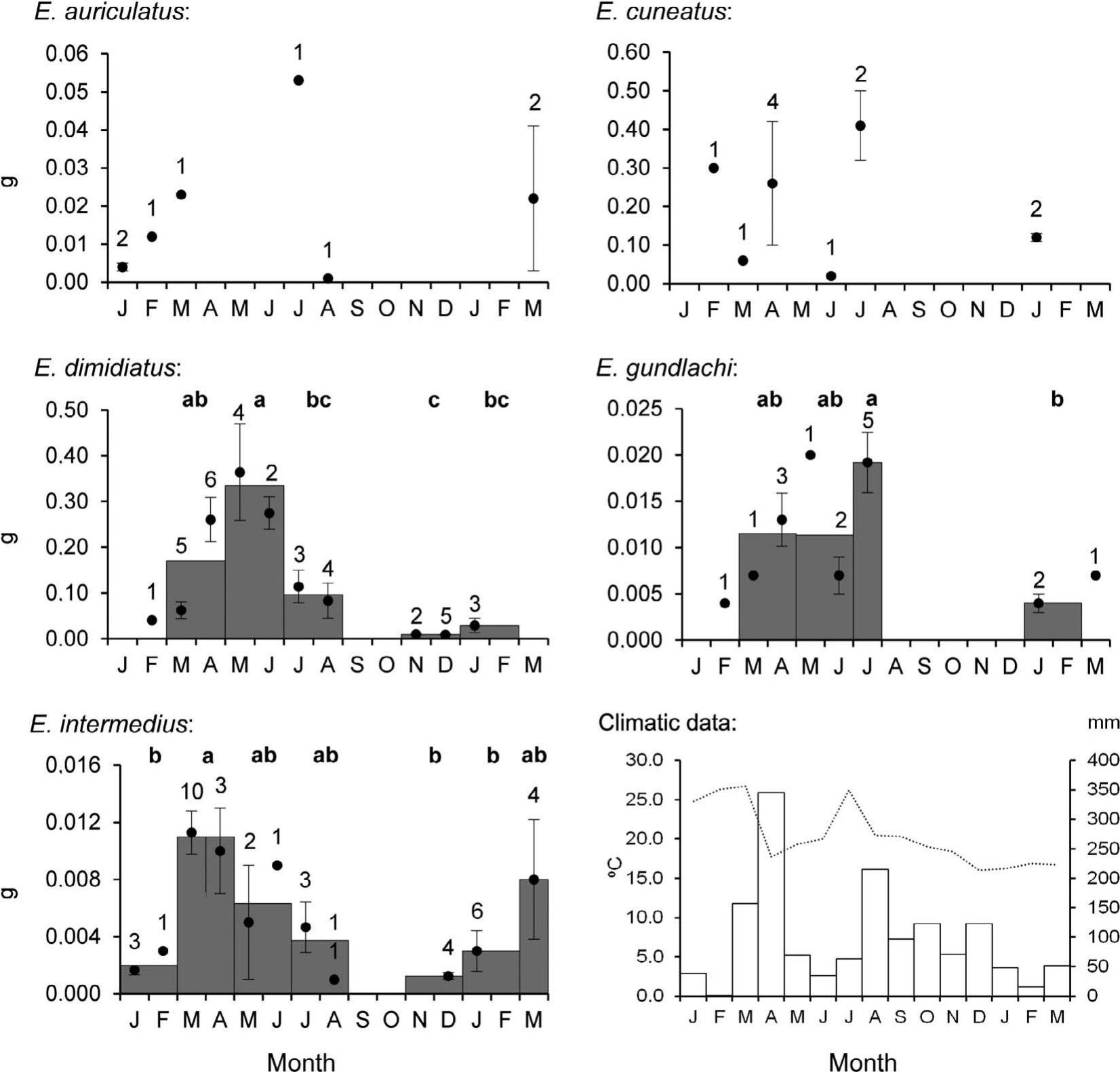 Reproductive Phenology of Five Species of Terrestrial Frogs (Genus Eleutherodactylus) from Cuba.